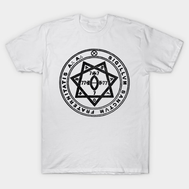 The Seal of AA Heptagram / Aleister Crowley \ Thelema T-Shirt by CultOfRomance